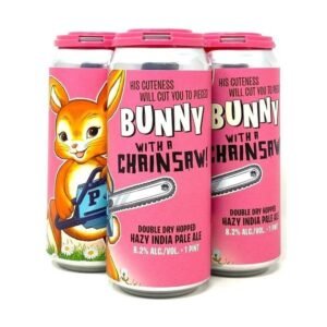 Paperback Brewing Co. Bunny with a Chainsaw! Hazy IPA Beer 4-Pack